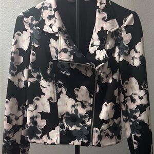 Express Black and White Floral Women's Blazer